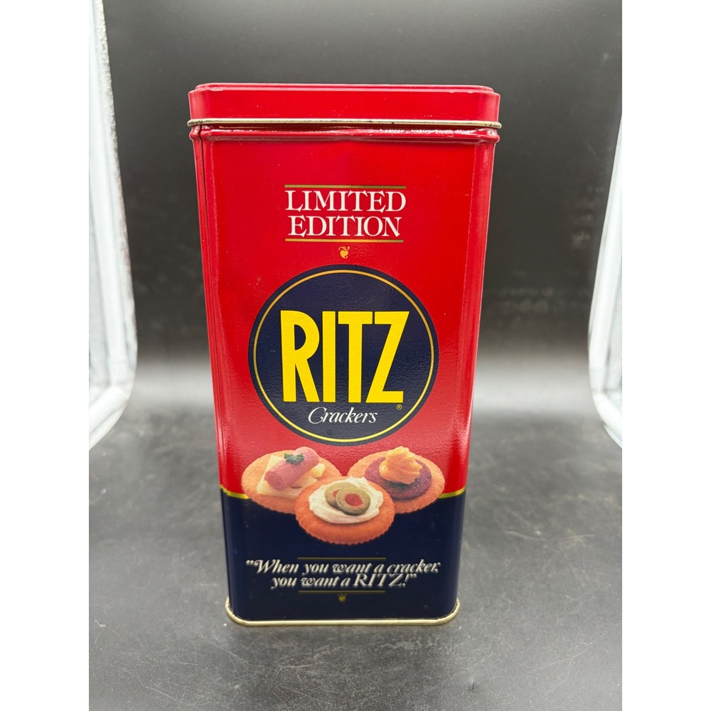 Vintage 1987 Nabisco Ritz Crackers Limited Edition Tin Red Collectible 16oz Size